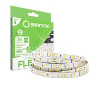 Shanyao - Strip striascia LED 5 metri 24W/metro 12V 120 led alta luminosità Luce Naturale 4000K, Per Cucina, Camera da Letto, Scale ecc…