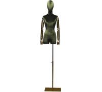 SHANYAYALI Manichino professionale da sarto modello di braccio, accessorio femminile per tutto il corpo (verde militare)