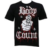 SHANYE ZHENPIN Authentic Body Count Band Talk Sh*T, Get Shot T-Shirt Black L