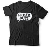 SHANYE ZHENPIN Fr&Ank Zap&Pa T Shirt - Freak out Speech Bubble 100% Captain Beefheart Charcoal Grey Black XL