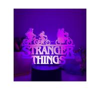 SHAO Qinwei Stranger Things Night Light 3D LED Illusion Lamp with 16 Color Remote Control for Kids Bedroom Decorations Light -- Black Seat