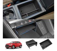SHAOHAO Set organizer 2 in 1 compatibile con Audi Q3 F3 MK2 2019 2020 2021 2022 2023 2024 (1 organizer per braccioli + 1 organizer per console centrale) Audi Q3 accessori