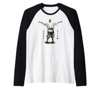 Shaolin Chi Gong. Maglietta Bianca. Regalo per Uomini, Donne, Bambini. Maglia con Maniche Raglan