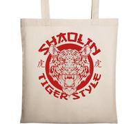 Shaolin Kung Fu Tiger Style Naturale Cotone Ecologico Tote Bag Beige