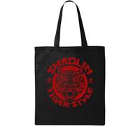 Shaolin Kung Fu Tiger Style Naturale Ecologico Cotone Tote Bag Nero, Nero , Taglia unica