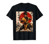 Shaolin Monk Warrior Afroamericano Kung Fu Anime Fighter Maglietta