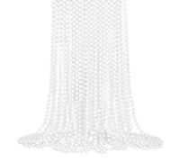 SHAOQINLIN 24 collane di perline metalliche da 83,8 cm, 7 mm, per feste di Mardi Gras, giugno adolescenti, collana con perline rotonde per giugno, adolescenti, Natale, bomboniere, carnevale, 24 PCS 33