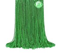 SHAOQINLIN 50 collane di perline per il giorno di San Patrizio, 83,8 cm, perline verdi, collane di Natale, collane irlandesi di San Patrizio per San Patrizio Mardi Gras Parade tira bomboniere di
