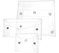 Shaorangrang con Pulsante di Pressione, Sacchetto Trasparente di Dimensioni diverse Sacchetto di Immagazzinaggio Scatola Impermeabile Portatile Borsa di Trasporto Rossetto Viaggio, beige, 22 EU