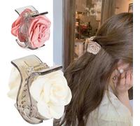 Shaorangrang Fermaglio per capelli a forma di fiore, medio e piccolo, adatto per coda di cavallo, fermaglio per capelli, spiaggia di viaggio, vacanze, regalo di compleanno