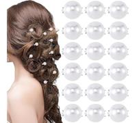 Shaorangrang Mini fermaglio per capelli con perle bianche, fermaglio per capelli, elegante fermaglio per capelli con perle