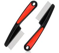 Shaorangrang Pettine ad alta resistenza per la rimozione della forfora a denti fini in acciaio inossidabile, spazzola per il viso del cane, massaggio del cuoio capelluto, spazzare i capelli