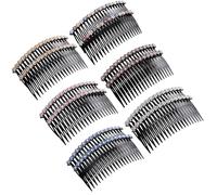 Shaorangrang Spazzola per capelli clip con strass lucidi, pettine laterale con 20 denti, fermaglio floreale vintage, accessorio per capelli francese