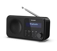 Shap DR-P420(BK) - Radio DAB+/DAB/FM compatta e portatile con streaming audio senza ﬁli Bluetooth e alimentazione tramite USB o batteria, colore, Nero