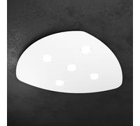Plafoniera Moderna Shape Metallo Bianco 5 Luci Gx53