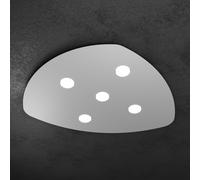 Plafoniera Moderna Shape Metallo Grigio 5 Luci Gx53