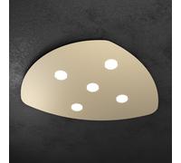 Plafoniera Moderna Shape Metallo Sabbia 5 Luci Gx53