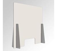 Shape Barriera Parafiato Formato 100xH75 Cm Plexiglass 5 Mm Parasputi di Protezione da Bancone Scrivania OTTIMA QUALITA' Made in Italy Spedizione Gratuita