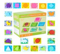 Shape Matching Game, Color Sorting Puzzle Blocks, Educational Shape Stacking Toy, Easy Grip Learning Set, Bright Wood Design, Ideal for Toddler, Preschool And Indoor Sensory Playtime