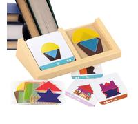 Shape Matching Game, Educational Geometric Pattern Block Set, 14 x 6,6 x 3 cm, 5,51 x 2,60 x 1,18 pollici, Interactive Sorting Activity Kit per preschool Kindergarten Home Classroom Play PVC