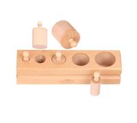 Shape Sorter | Wooden Log Shape Sorting Sensory Games | Knobbed Cylinders