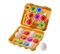 Shape Sorting Games - 12 Piece Matching Egg Toys, Fine Motor Skill Sets | Manufactured From good quality Non sting Abs polymer Featuring Smooth Rounded Edges Safe For Young kids To Handle.