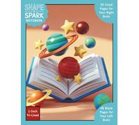 Shape & Spark Notebook: Alternating 1-Inch Tri-Lined and Blank Pages for Comfortable Handwriting Support and Creative Expression (Space)