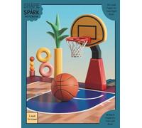 Shape & Spark Notebook: Alternating 1-Inch Tri-Lined and Blank Pages for Comfortable Handwriting Support and Creative Expression (Basketball)