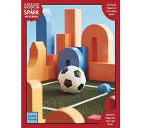 Shape & Spark Notebook: Alternating 3/4-Inch Tri-Lined and Blank Pages for Guided Handwriting Practice and Imaginative Thinking (Soccer)