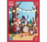 Shape & Spark Notebook: Alternating 3/4-Inch Tri-Lined and Blank Pages for Guided Handwriting Practice and Imaginative Thinking (Forest Band)