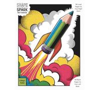Shape & Spark Notebook: Alternating College-Ruled and Blank Pages for Focused Writing, Note-Taking, and Creative Expression (Pop Art Rocket Pencil 1)
