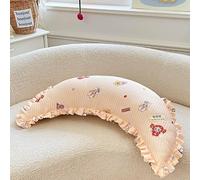 Shaped Full Body Pillow, Crescent Moon Cushion for Sleeping and Lumbar Rest | Contoured moon shape design ergonomic support Versatile for side sleeping, TV lounging, sofa decor(08)