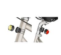 SHAPEHEART Light_Mini_Redwhite Luce per bicicletta Anteriore e Posteriore Adulto Unisex, Nero, Singolo