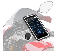 Shapeheart Porta Cellulare Moto per Semimanubrio con Custodia Staccabile | Per ogni Telefono | Cannotto di sterzo 11-24 mm | Attacca e stacca in 2 s | Antivibrazione | Resiste alla pioggia | GPS moto