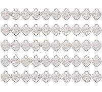 Shapenty Ciondoli a forma di cuore di ringraziamento su entrambi i lati, per orecchini, bracciali, collane, ciondoli, portachiavi, gioielli, bottiglie di vetro, bomboniere, giorno del Ringraziamento,