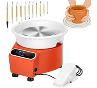 Shaper in ceramica da 9,8 ", 350 W, con motore a trasmissione diretta e touch screen LCD, bacino rimovibile a pedale regolabile a velocità da 50 a 300 giri/min