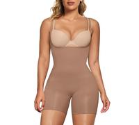 SHAPERX Body Contenitivo Modellante Intimo Donna Snellente Shapewear Bodysuit con Push-up Sedere Pantaloncini, UK-SZ5258-2-Sienna-2XL/3XL