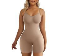 SHAPERX Donna Body Contenitivo Modellante Shapewear Intimo Guaina Contenitiva Snellente Bodysuit Invisibile Body Shaper Addominale Compressione Bustino, UK-SZ5218-Sienna-2XL/3XL