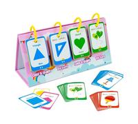 Shapes Colors Learning Cards, 96-Piece Flash Card Set, Double -Sided Educational Game, Preschool Cognitive Toy for Boys, Girls, and Early Learning, 2.56x1.65 inch