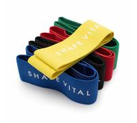 SHAPEVITAL Set bande elastiche fitness in tessuto | 5 resistenze | del