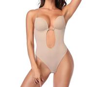 Shapewear Backless,Body Bra Shaper,Snellente Scollato sulla Schiena,Body Contenitivo Modellante,Body da Donna a Forma di U Shapewear,Donna Reggiseno Backless Profondo Scollo a V