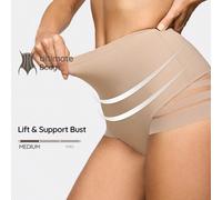 Shapewear da donna a vita alta, a tinta unita e a righe, ad alta elasticità e confortevole CONSIGLI PER LA TAGLIA: Per un effetto modellante ottimale, l'indumento deve essere stretto intorno al tuo co