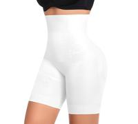Shapewear Guaina Contenitiva Donna Pancia Piatta Guaina Modellante Snellente Pantaloncini Mutande Contenitive Intimo Modellante Slip Contenitivo Vita Alta Senza Cuciture Boxer Dimagrante (#1 Bianco,S)