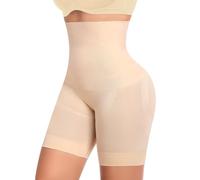 Shapewear Guaina Contenitiva Donna Pancia Piatta Guaina Modellante Snellente Pantaloncini Mutande Contenitive Intimo Modellante Slip Contenitivo Vita Alta Senza Cuciture Invisibile (#1 Beige,S)