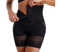 Shapewear per il controllo della pancia da donna, mutandine modellanti a vita alta a 3 petto piatto per modellare la pancia post-parto, nero