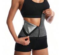 Shapewear regolabile da donna, con effetto sauna agli ioni d'argento per promuovere la sudorazione e snellire la vita. Nero S,Nero L,Nero XL,Nero M,Nero XXL,Grigio-blu XXL,Grigio-blu L,Grigio-blu XL,G