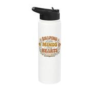 Shaping Little Minds Big Hearts Teacher School Stainless Steel Insulated Water Bottle