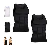 Shaping Tank Men, 2025 New Shaping Sleeveless Shirts, Vest Tummy Tightening for Workout for Men Build Perfect Body (2PCS-C,L)