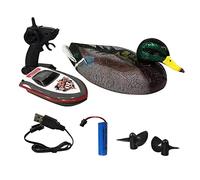SHAPOKY V201 RC Boat RC Duck Boat 2.4Ghz Caccia Motion Duck Boat Impermeabile per Piscina Pond Garden Decor