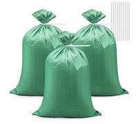 Shappy 20 Sacchi da Giardinaggio 45×75cm per Sabbia, Ghiaia, Rifiuti, Macerie e Calcinacci - Intrecciati per Impieghi Gravosi Con 20 Fascette per Rifiuti da Giardino (Colore Misto)